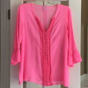 Lily Pulitzer hot pink tunic, size small, loose fit